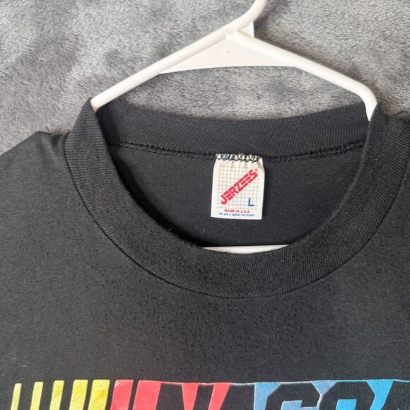 Vintage 1980s Nascar USA The Winning Spirit Short Sleeve Black Shirt Size Large - Picture 3 of 6